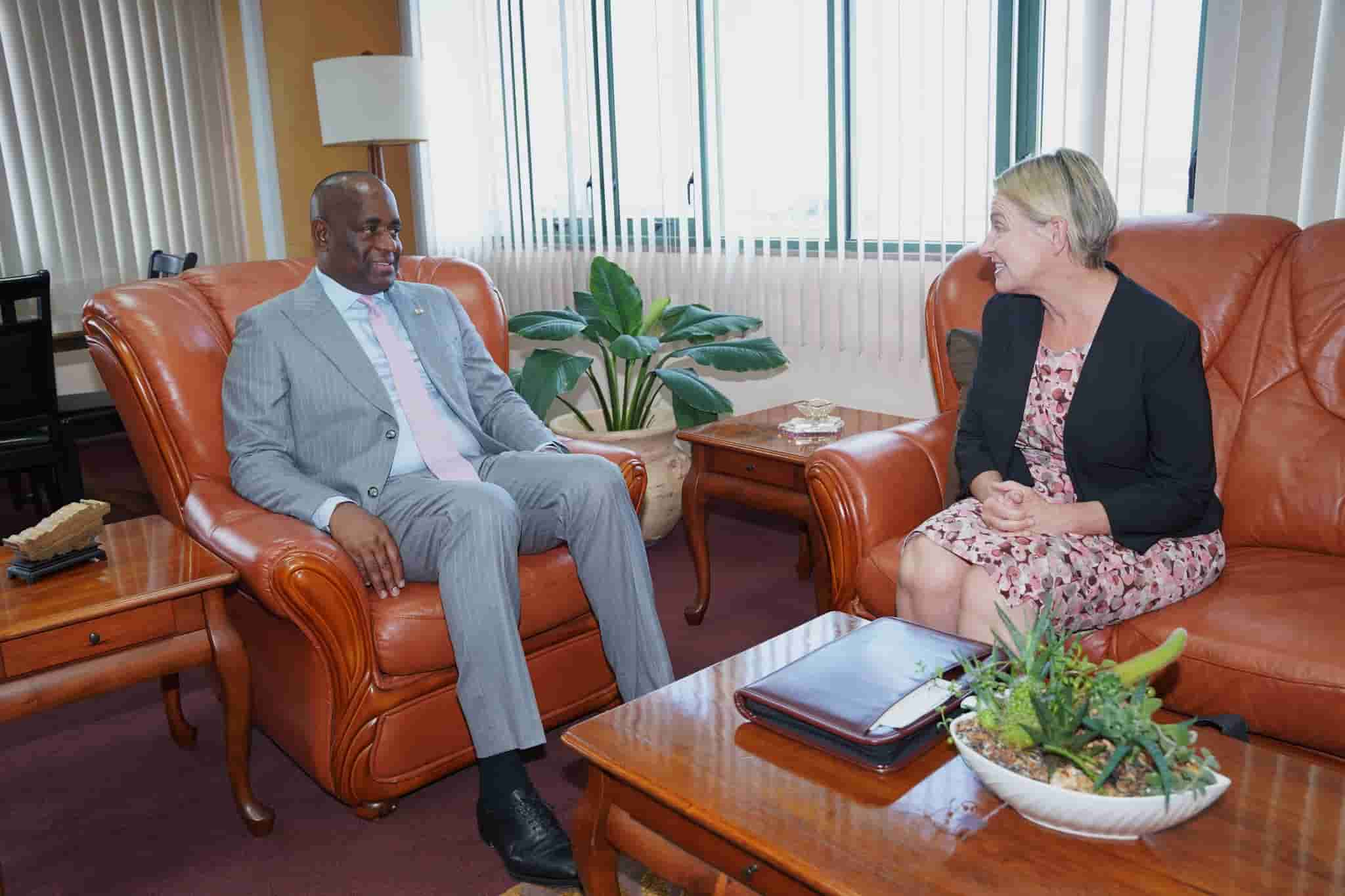 PM Roosevelt Skerrit meets Australian HC