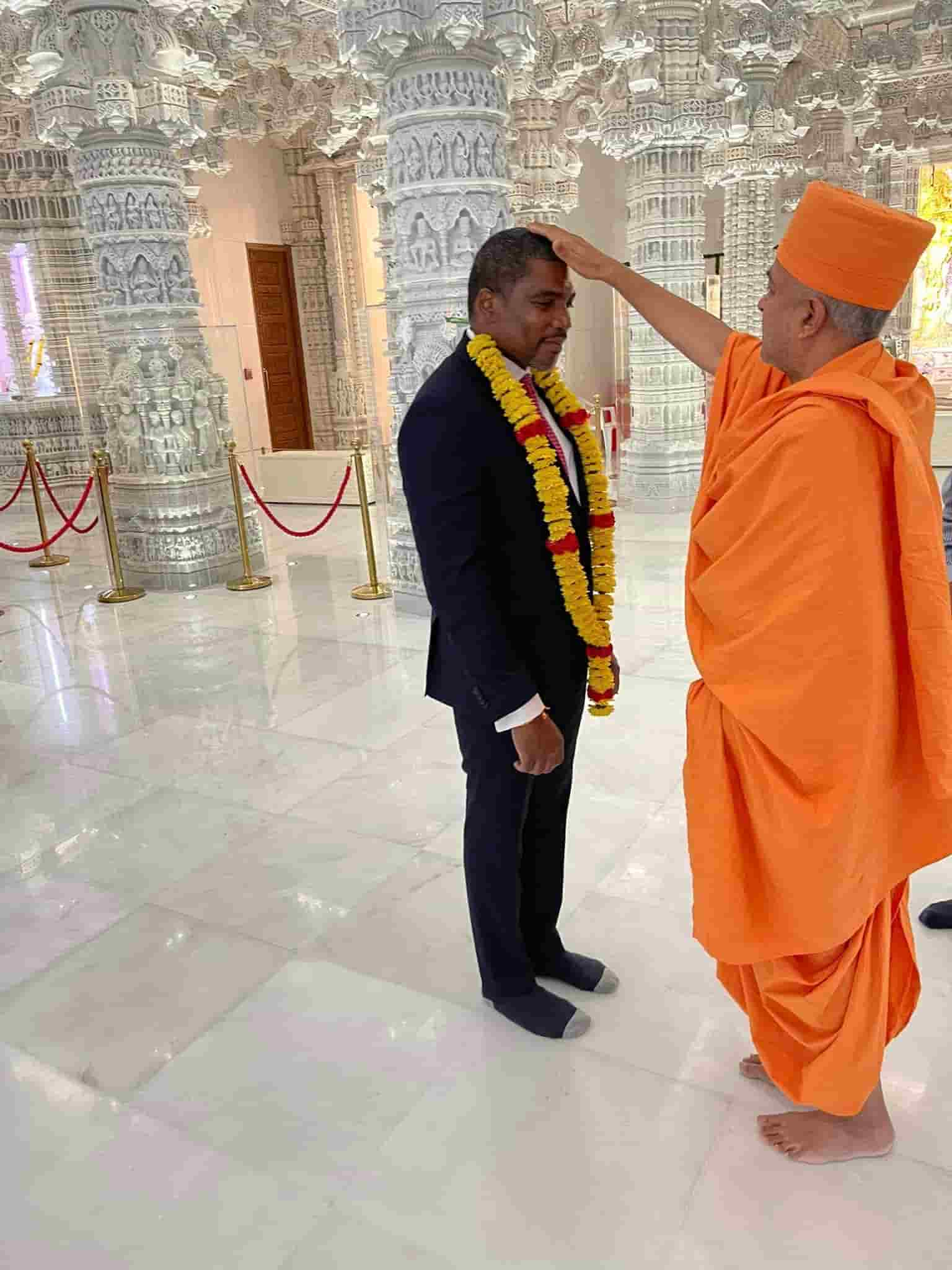 PM Terrance Drew at BAPS Hindu Mandir