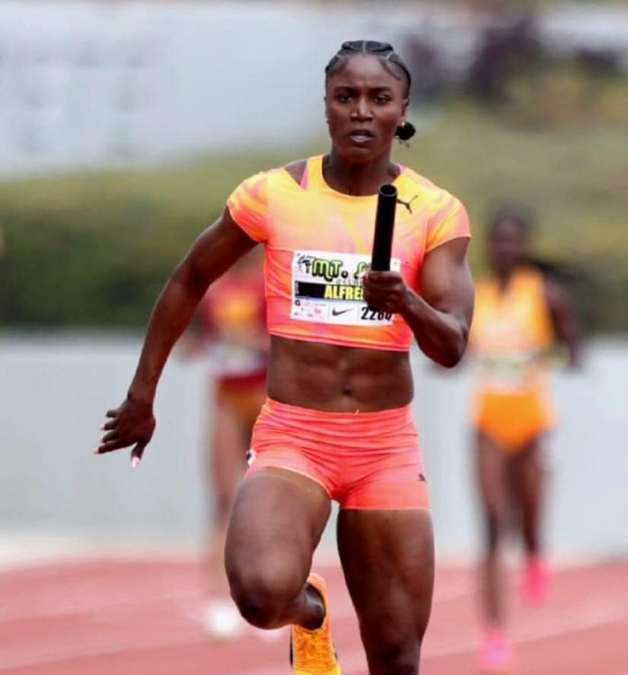 Julien Alfred wins Women 4x100m Relay at Mt. SAC Relays 2024 in