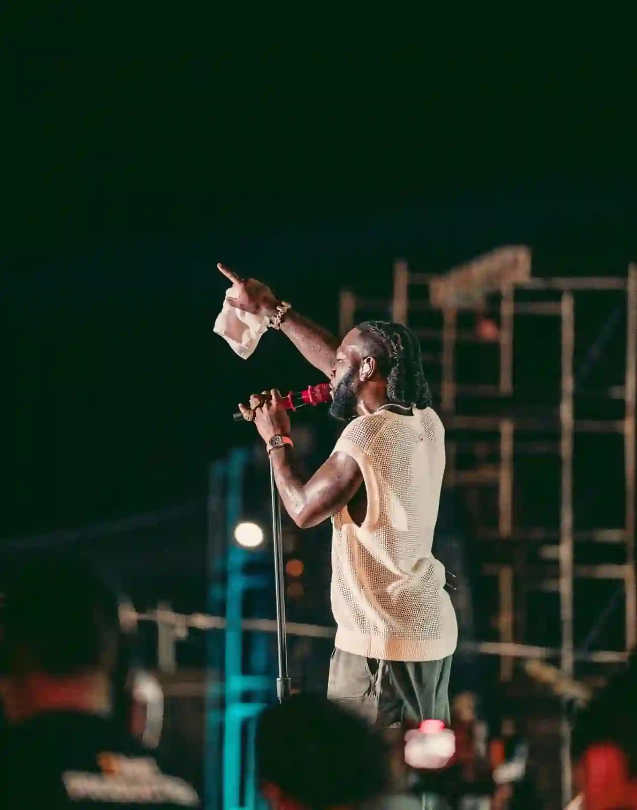 Burna Boy singing in Guyana