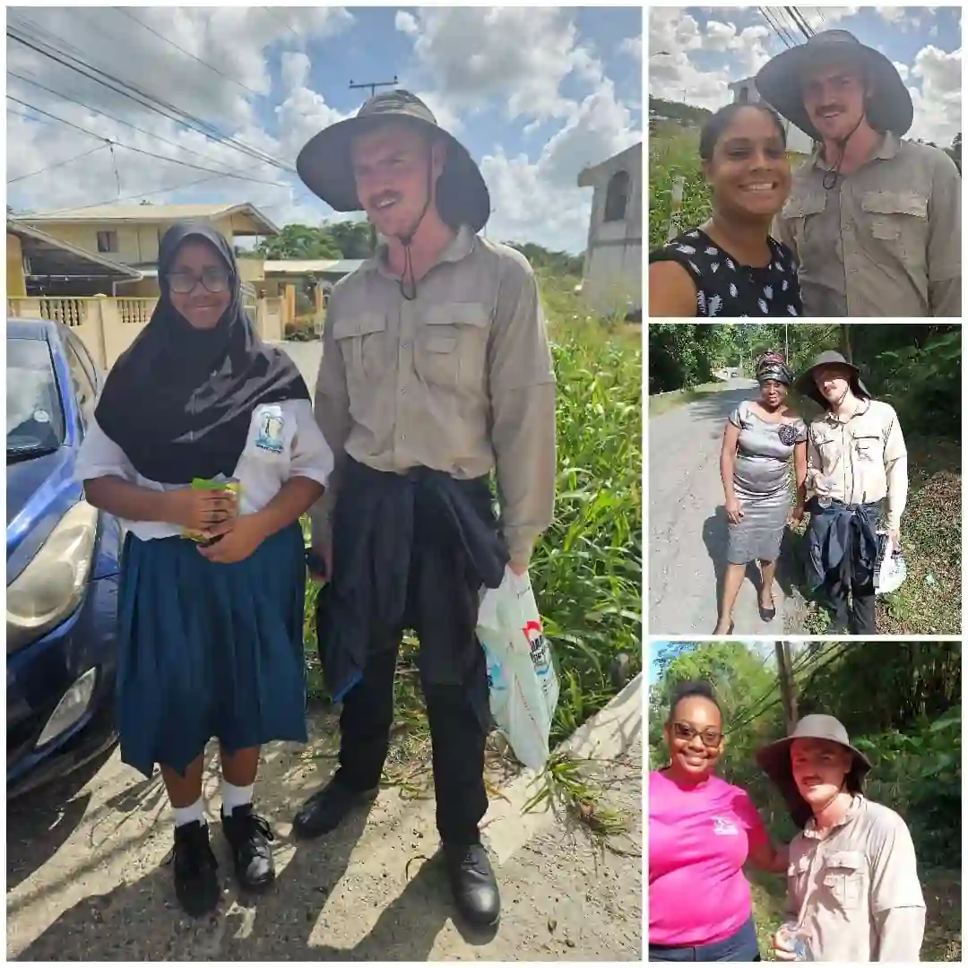 German tourists with locals