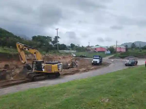 St Peter's Road in St Kitts and Nevis