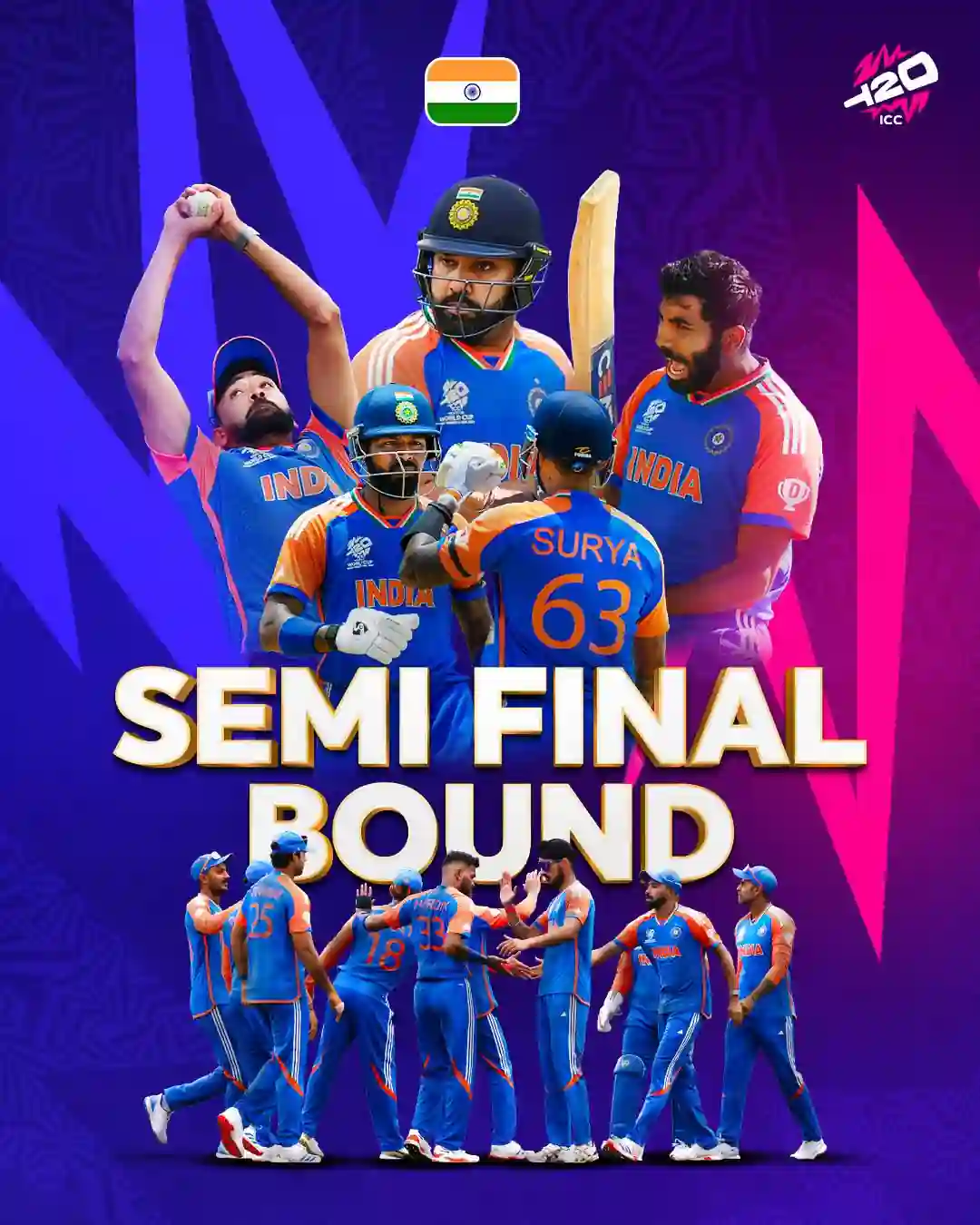 India in Semi-finals of ICC T20 World Cup